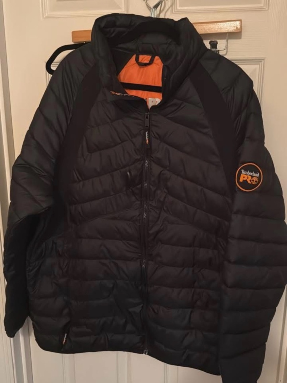 Timberland PRO Black Puffer Jacket with Orange Interior